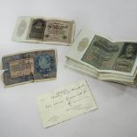 A collection of forty-one Reichs 10,000 mark 1922 banknotes, some consecutive numbers,