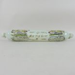 WITHDRAWN - A 19th century painted glass rolling pin,