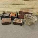 A collection of various 19th century boxes