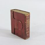 A 19th century miniature leather bound book, Gems of Sacred Poetry, 7th ed,