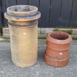 A stoneware chimney pot, 60cm high,