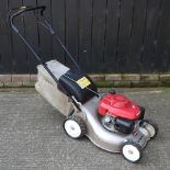 A Honda petrol lawn mower