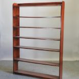 A pine standing open bookcase,