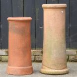 A terracotta chimney pot, 80cm high,