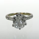 An 18 carat old cut diamond single stone ring, approximately 3.