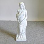 A faux marble figure of a lady,
