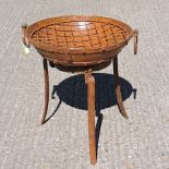 A small rusted firepit,