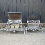 A George III style fire grate, together with another,