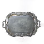 An Art Nouveau style pewter tray
