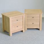 A pair of modern bedside tables,