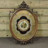 A 1960's gilt framed wall clock,