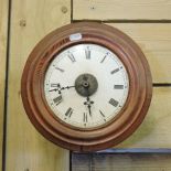 A Victorian pine postman's alarm clock,