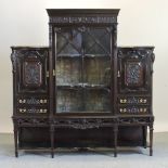 A Victorian glazed display cabinet,