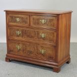 An 18th century style walnut and crossbanded chest,