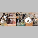 Eighteen boxes of mainly 19th century oil lamps,