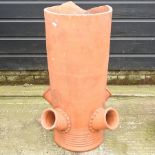 A terracotta garden pot,