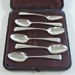 A set of six George III Old English tea/coffee spoons, by Joseph Hicks of Exeter, 1790-1832,