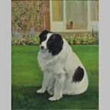 W F Burton, George, a collie dog, signed and dated 1964, oil on canvas,