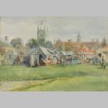 Mary Elizabeth Braithwaite, 1874-1952, Long Melford, watercolour,