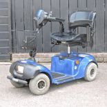 A blue Mercury Neo mobility scooter,
