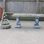 A stone bench, 110cm,