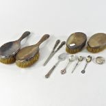 A pair of early 20th century silver brushes, J & R Griffin, Chester 1912,