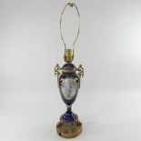 A Sevres style table lamp,
