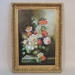 J L Jensen, 20th century, still life of flowers, oil on canvas,