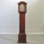 An early 20th century oak cased Grandmother clock, with Westminster chimes,