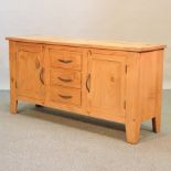 A modern pine sideboard,