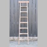 A wooden ladder,