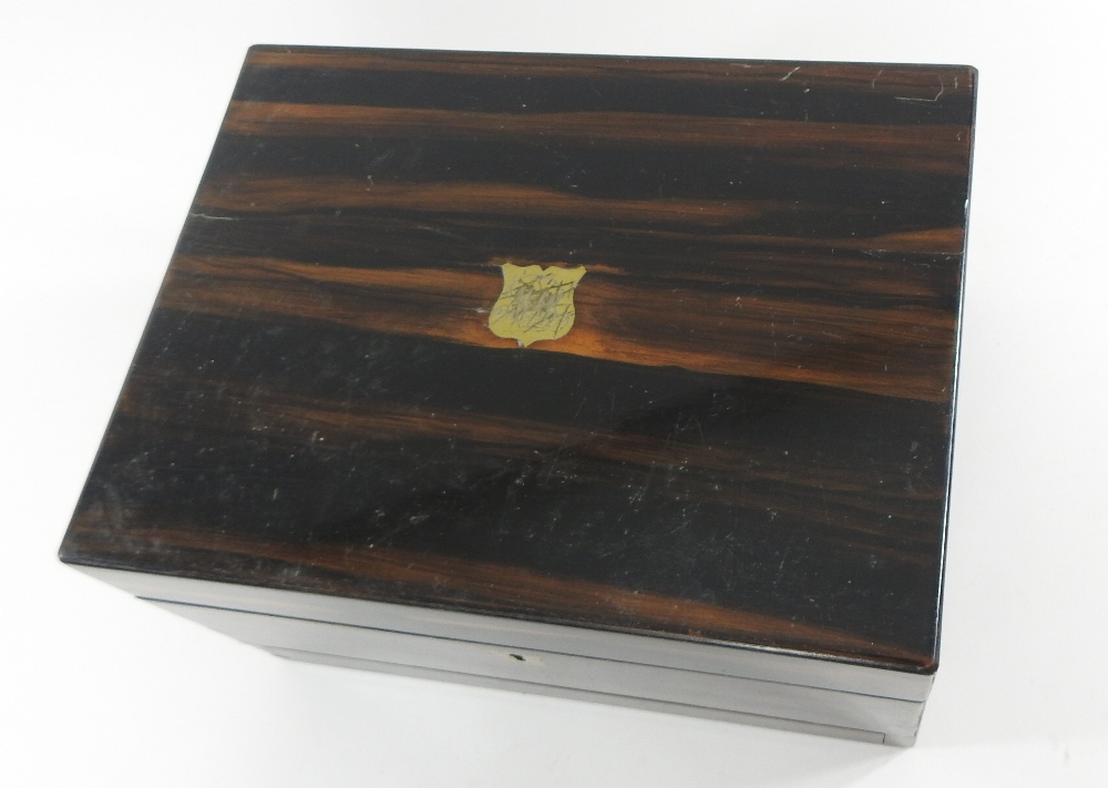 A Victorian ebony dressing case, - Image 4 of 9