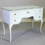 A white painted dressing table, 107cm,