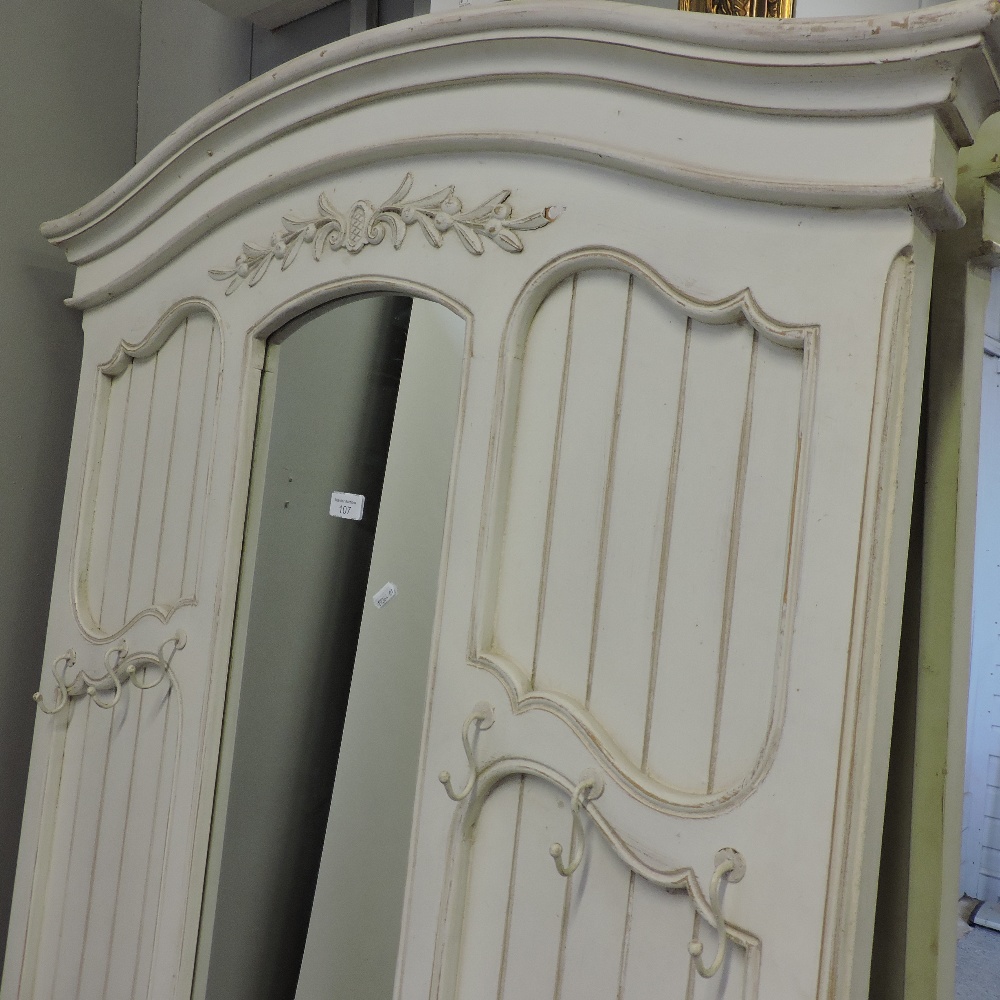 An Edwardian style white painted hall stand, - Image 2 of 7