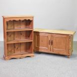 An antique pine cabinet, 100cm,