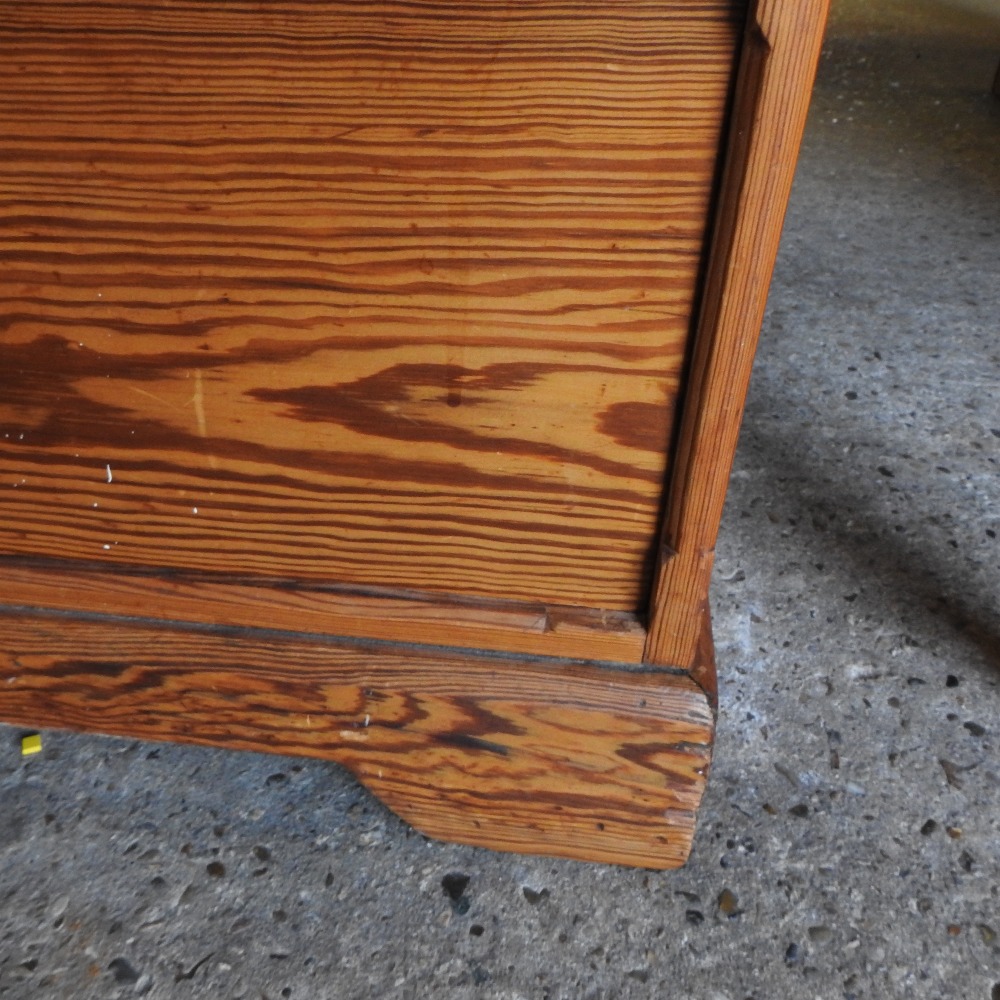 A large 19th century pitch pine chest of drawers, - Image 7 of 7