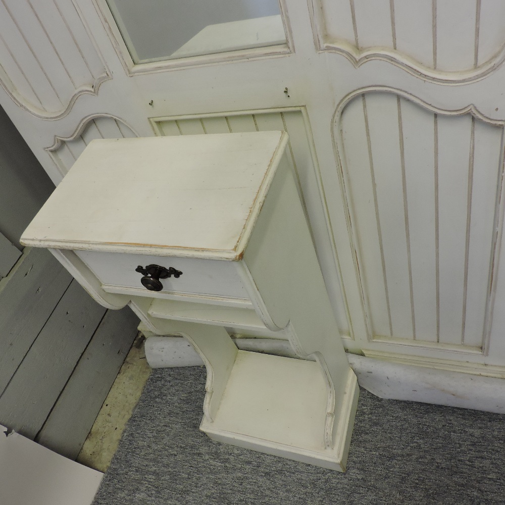 An Edwardian style white painted hall stand, - Image 6 of 7