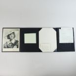 A Gracie Fields leather commemorative blotter, 43cm closed,