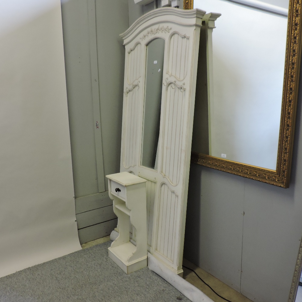 An Edwardian style white painted hall stand, - Image 4 of 7