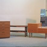 A 20th century laminated dressing table, 122cm,