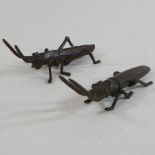 A bronze figure of a locust, 12cm,