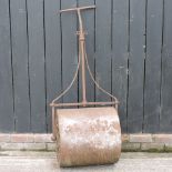 An antique cast iron garden roller,