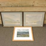 Andrew Church, 20th century, views of North Norfolk, Morston and Wells, a pair of watercolours,