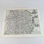An 18th century engraved map of Bavaria, 44 x 56cm,