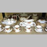 A Royal Albert Old Country Roses part tea and dinner service,