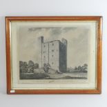 An early 20th century lithograph, 'The south west view of Hedingham castle in the county of Essex',