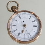 A 19th century 9 carat gold and gold plated cased open faced pocket watch