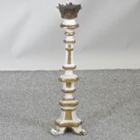 An 18th century continental painted torchere,