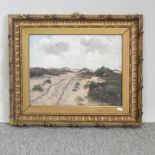 Alphonse Allaerts, 1875-1929, heathland scene, oil on canvas, signed,