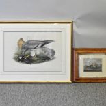 After John Leech, racing scene, hand coloured engraving, together with another after John Gould,